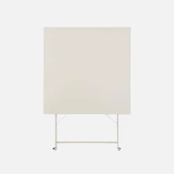 Square folding metal bistro garden table, 2-seater