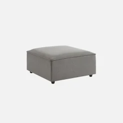 Square pouffe in water-repellent fabric for sofa