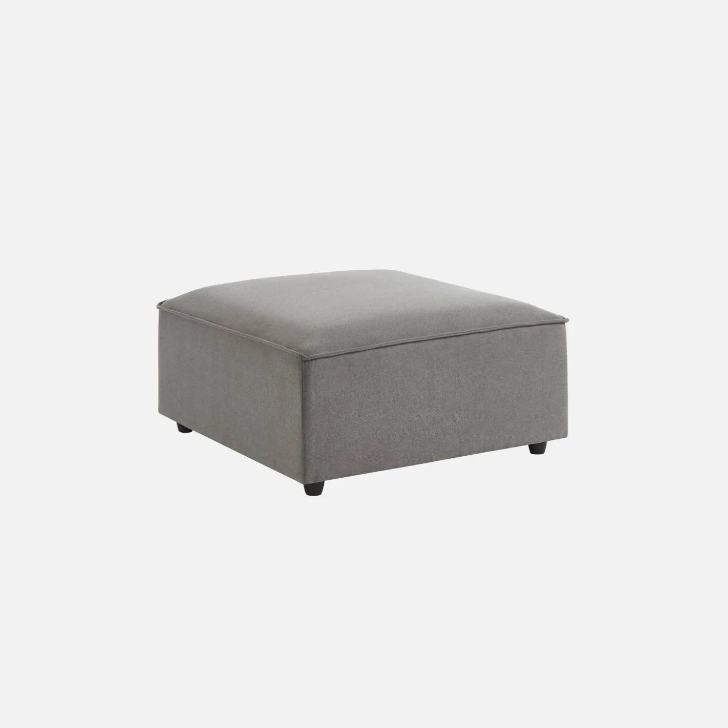 Square pouffe in water-repellent fabric for sofa