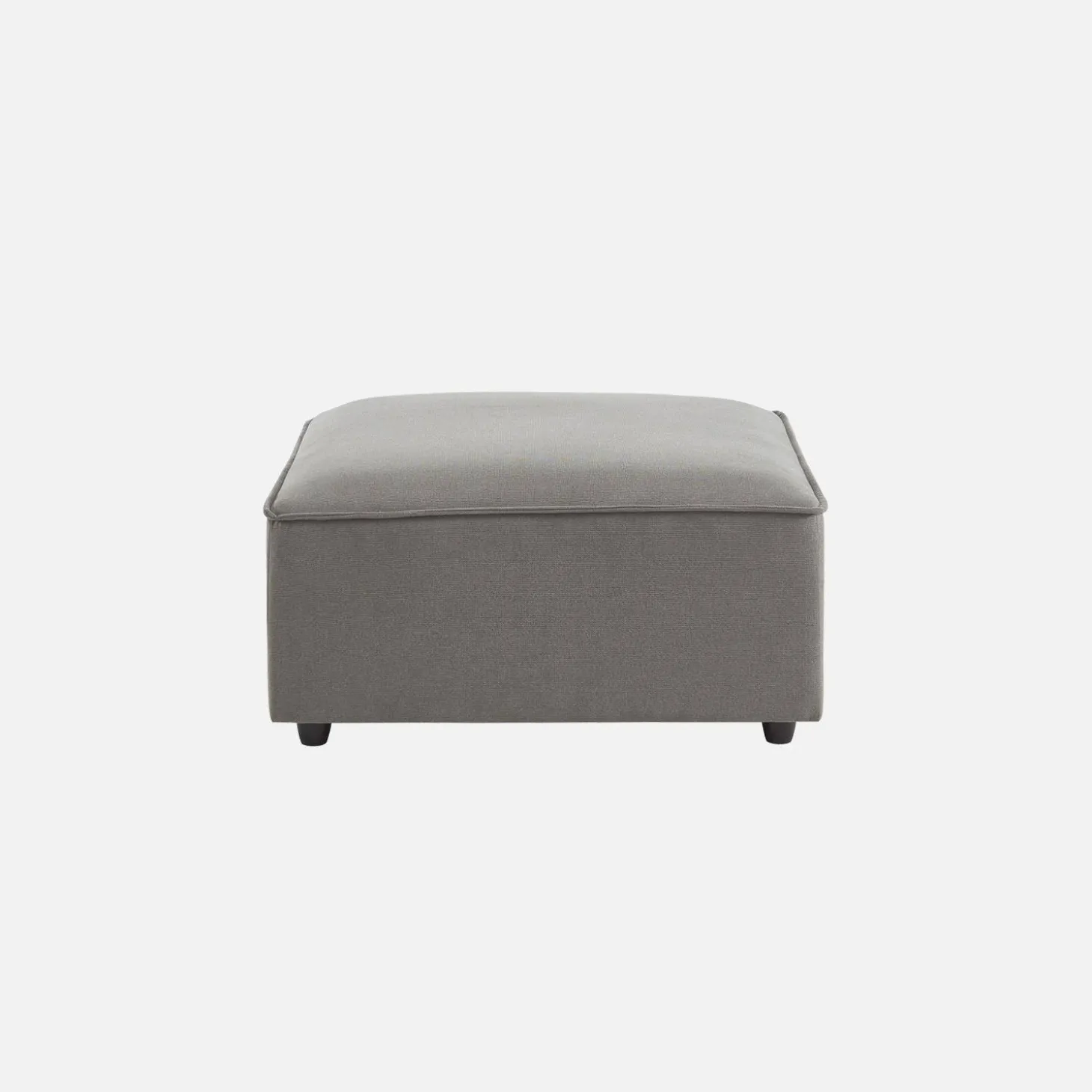 Square pouffe in water-repellent fabric for sofa