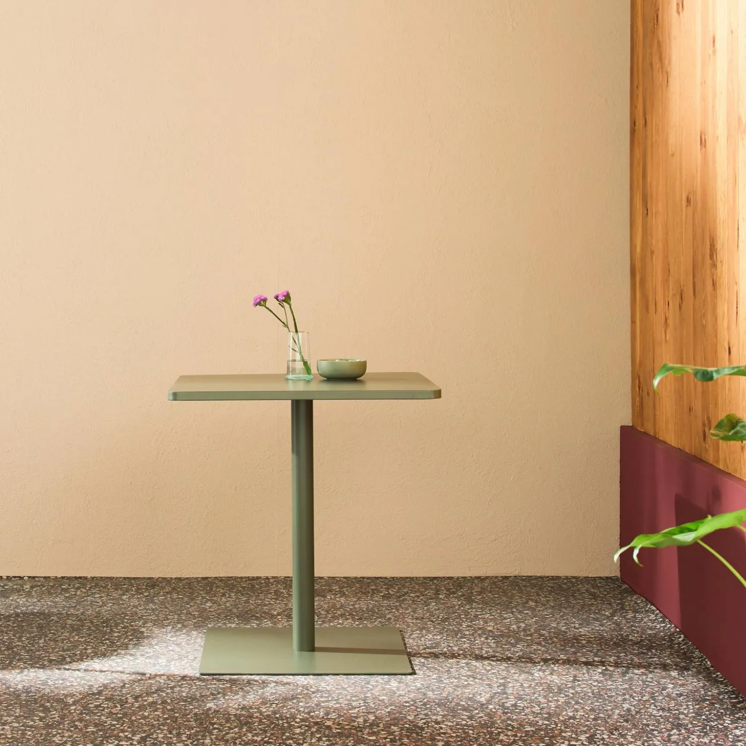 Square 2-seater Steel Bistro Garden Table 2-seater