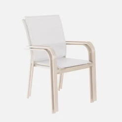 Stackable garden chair aluminum (set of 2)