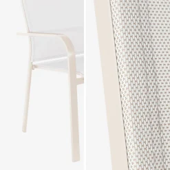 Stackable garden chair aluminum (set of 2)