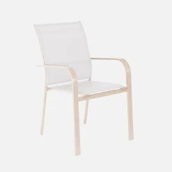 Stackable garden chair aluminum (set of 2)