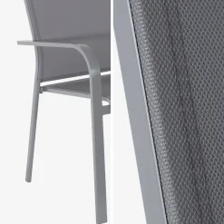 Stackable garden chair aluminum (set of 2)