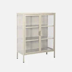 Steel and Tempered Glass Display Cabinet 2 Doors