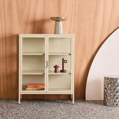 Steel and Tempered Glass Display Cabinet 2 Doors