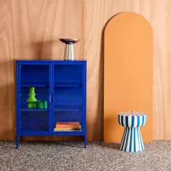 Steel and Tempered Glass Display Cabinet 2 Doors