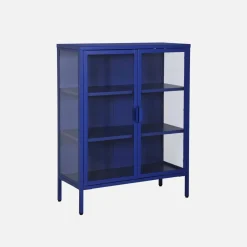 Steel and Tempered Glass Display Cabinet 2 Doors