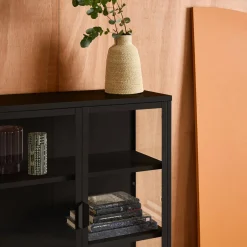 Steel and Tempered Glass Display Cabinet 2 Doors