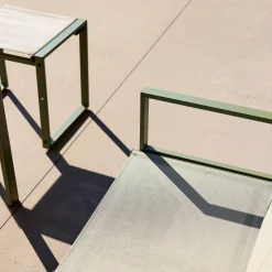 Steel and Textilene Garden Table + 4 Seats