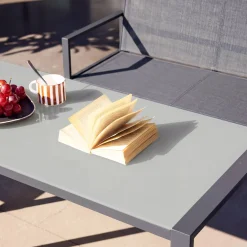 Steel and Textilene Garden Table + 4 Seats