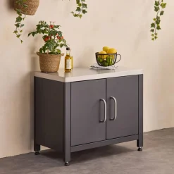 Steel outdoor kitchen