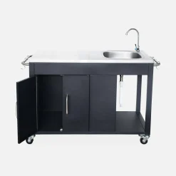 Steel outdoor kitchen