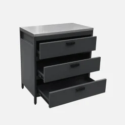 Steel outdoor kitchen 3 drawers L80cm