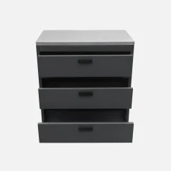 Steel outdoor kitchen 3 drawers L80cm