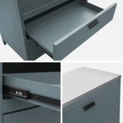 Steel outdoor kitchen 3 drawers L80cm