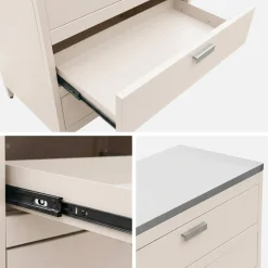 Steel outdoor kitchen 3 drawers L80cm
