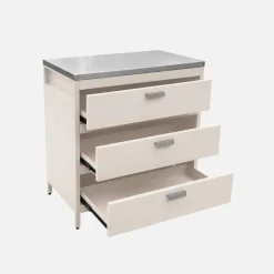 Steel outdoor kitchen 3 drawers L80cm