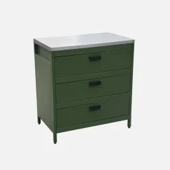 Steel outdoor kitchen 3 drawers L80cm