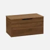 Storage box in walnut wooden decor