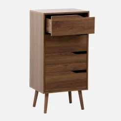 Tall chest of drawers wood decor 4 drawers