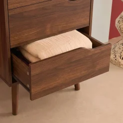 Tall chest of drawers wood decor 4 drawers