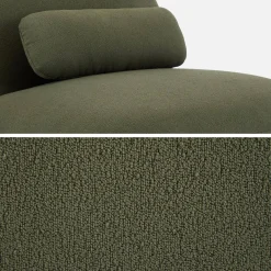 Textured terry swivel armchair