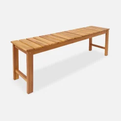 2 to 3-seater bench in acacia wood, 140cm