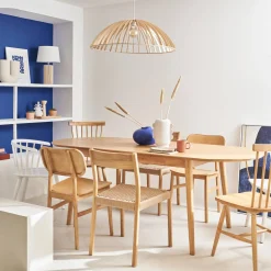 6 to 8-seater extendable oval dining table