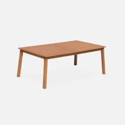 10 to 12-seater extendable wooden garden table
