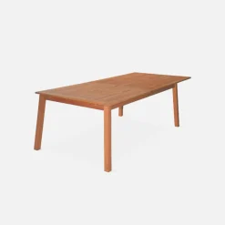 10 to 12-seater extendable wooden garden table