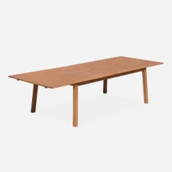 10 to 12-seater extendable wooden garden table