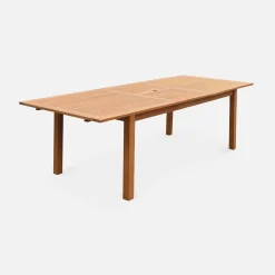 8 to 10-seater extendable wooden garden table