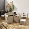 6 to 10-seater rattan cube table set with chairs