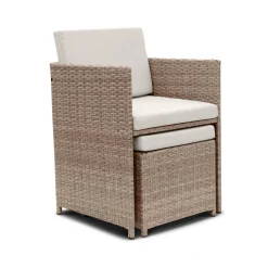 6 to 10-seater rattan cube table set with chairs