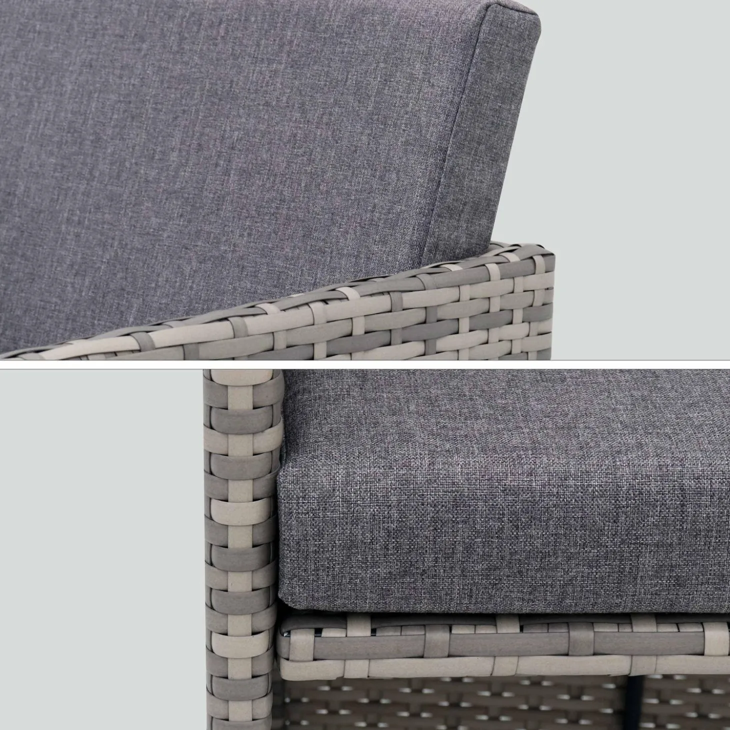 8 to 12-seater rattan cube table set with chairs