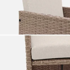 6 to 10-seater rattan cube table set with chairs