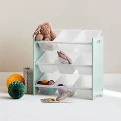 Toy storage unit with 9 compartments (set of 2)