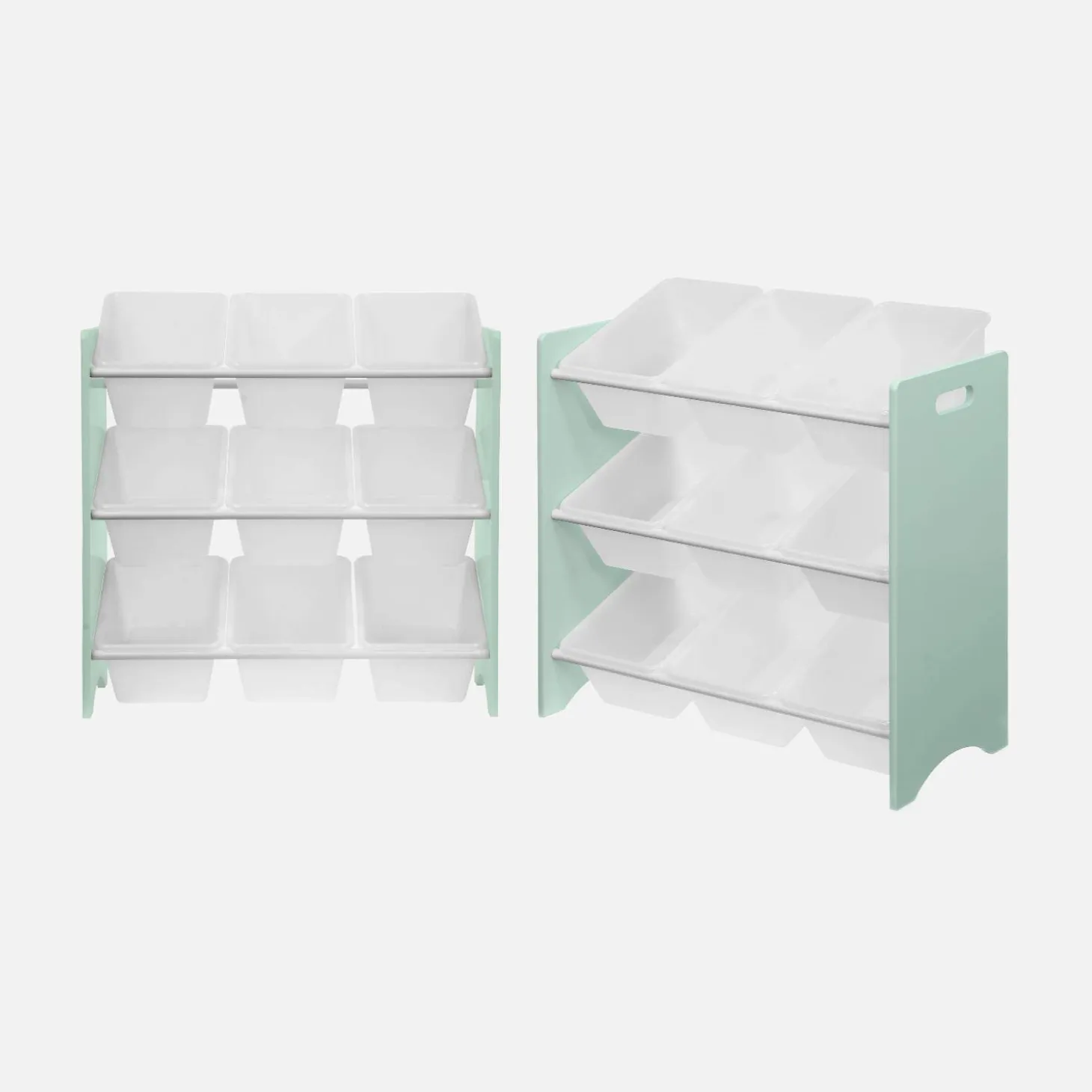 Toy storage unit with 9 compartments (set of 2)