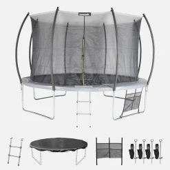 Trampoline 370cm with indoor net and accessories pack