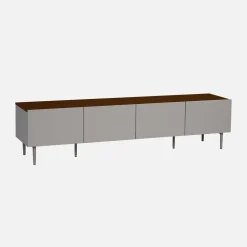 TV stand metal with wood decor 4 doors 180 cm