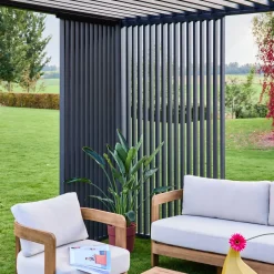Vertical louver panel aluminium 130 cm for Triomphe pergola
