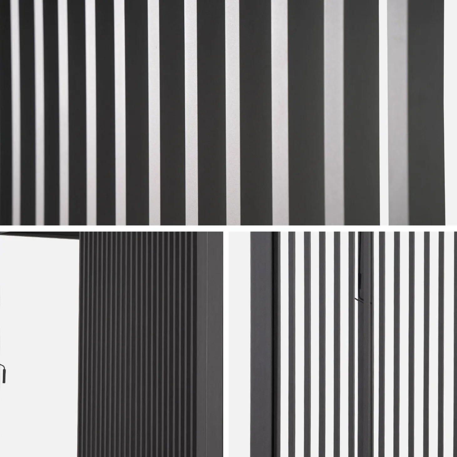 Vertical louver panel aluminium 130 cm for Triomphe pergola