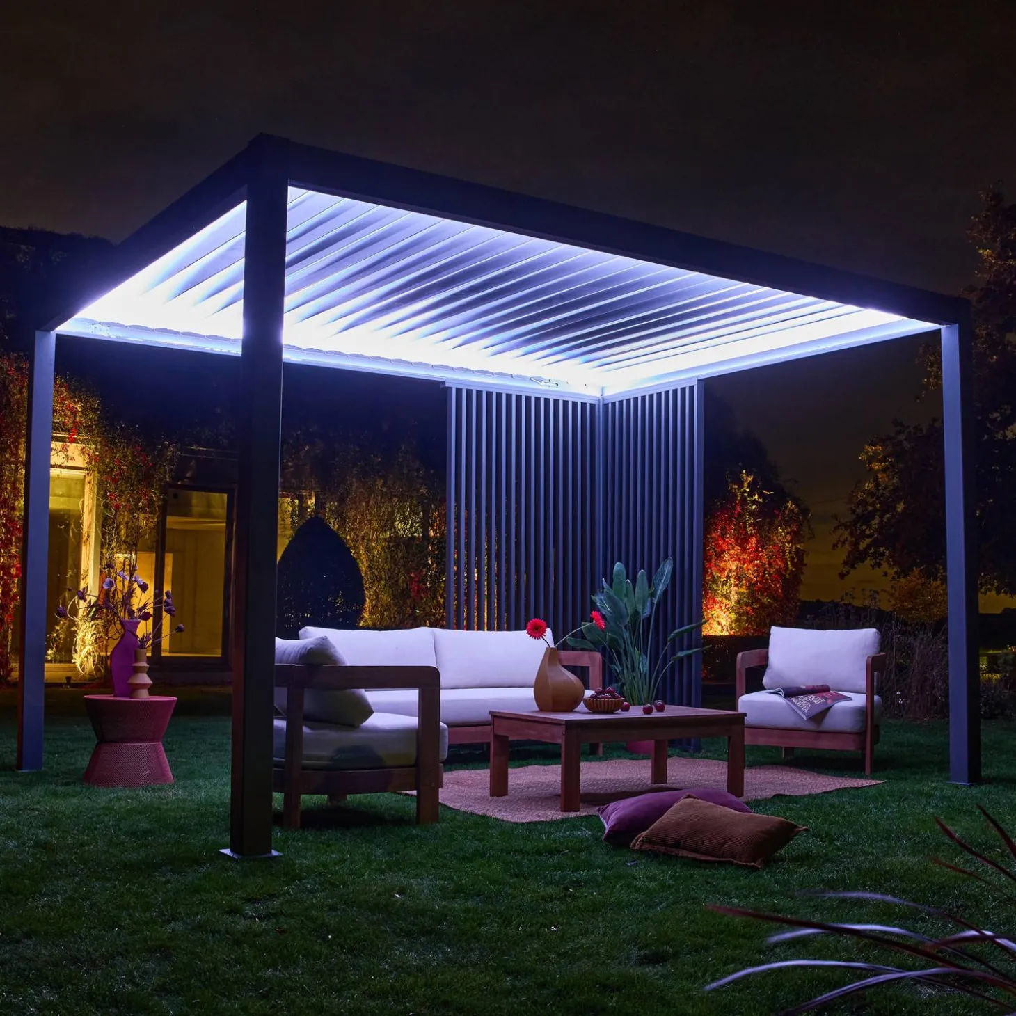 Vertical louver panel aluminium 130 cm for Triomphe pergola