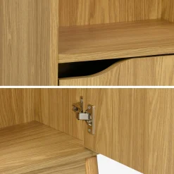 Vintage bathroom storage column wood decor