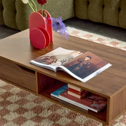 Vintage coffee table in walnut wood