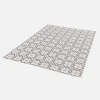 Vintage cream beige blue indoor/outdoor rug