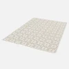 Vintage cream beige green indoor/outdoor rug