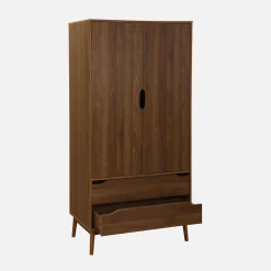 Vintage dressing cupboard, wood decor, 2 doors